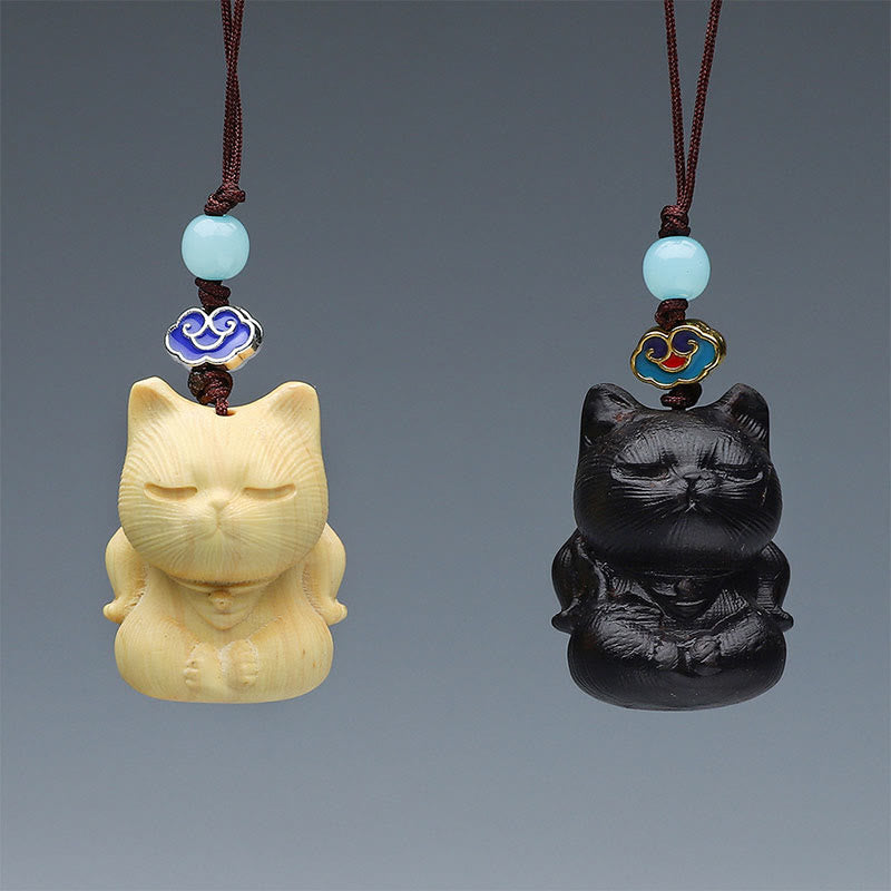 Buddha Stones Thuja Sutchuenensis Sándalo Verde Boj Mini Animal Lindo Conejo Gato Ciervo Ballena Prosperidad Teléfono Decoraciones Colgantes - image 14