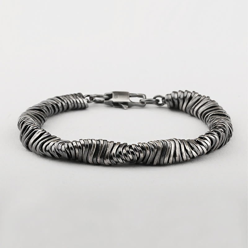 Pulsera de cadena curativa de riqueza con diseño trenzado vintage de plata de ley 925 con Buddha Stones - image 6