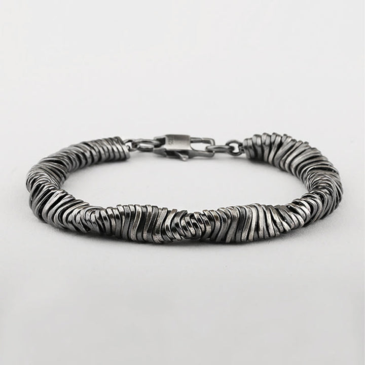 Pulsera de cadena curativa de riqueza con diseño trenzado vintage de plata de ley 925 con Buddha Stones - image 6