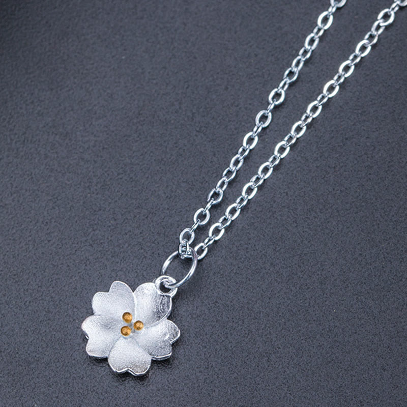 Colgante de plata de ley 925 con Buddha Stones , flor de cerezo, bendición de flores - image 7