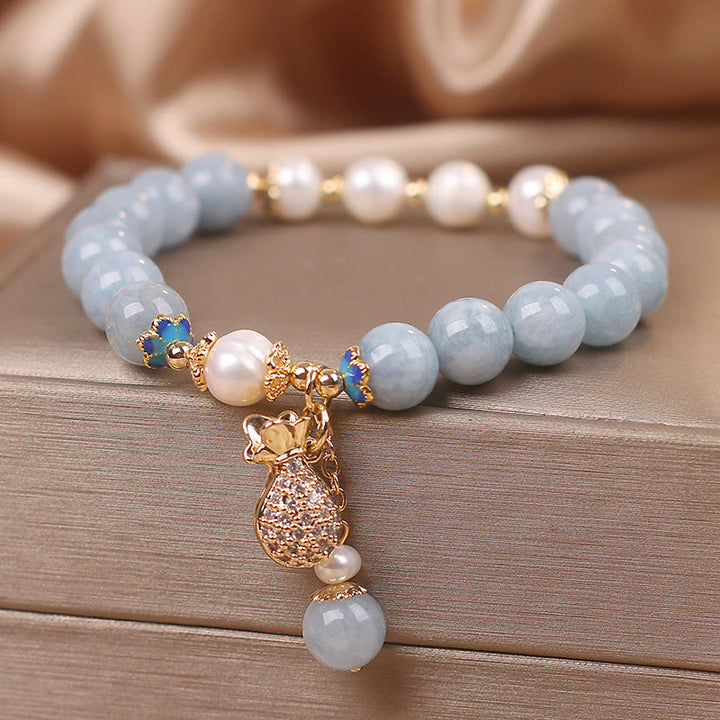 Pulsera con dijes para bolsa de dinero de la fortuna, Buddha Stones