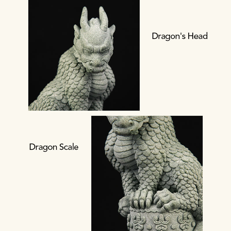 Buddha Stones Feng Shui, dragón sentado de pie, éxito, suerte, decoración del hogar - image 9