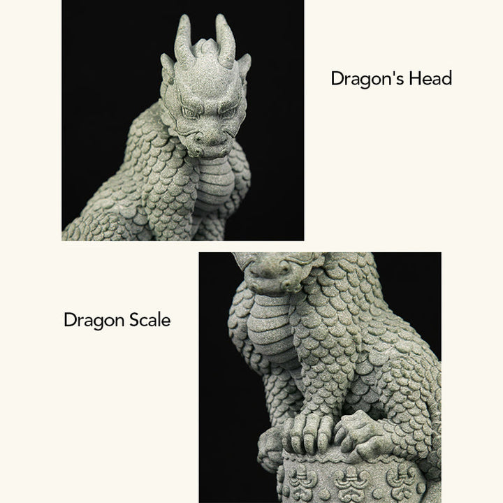 Buddha Stones Feng Shui, dragón sentado de pie, éxito, suerte, decoración del hogar - image 9