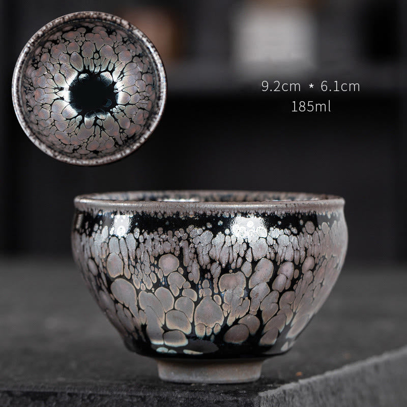 Buddha Stones hechas a mano, flores de cerezo, diseño de Sakura, taza de té de cerámica china Jianzhan, taza de té de Kung Fu