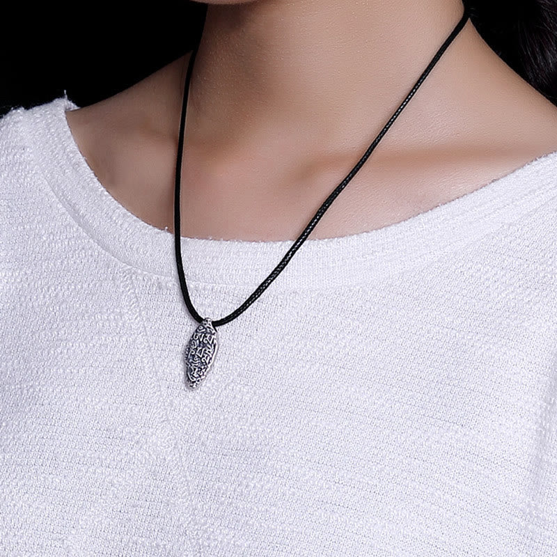 Colgante de plata de ley 925 tibetana con Buddha Stones Om Mani Padme Hum Dorje Vajra, colgante de fuerza grabado - image 4