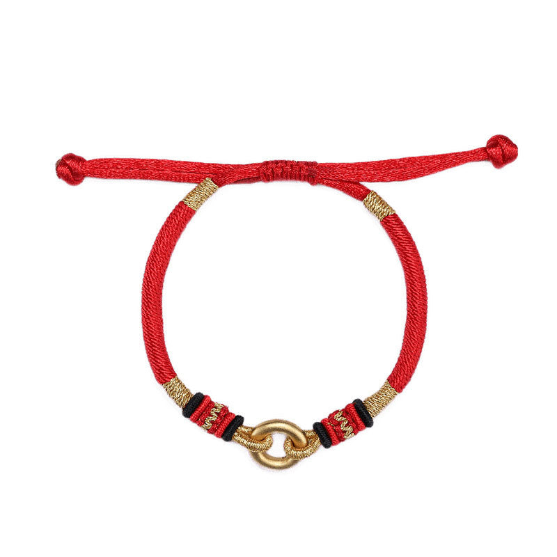 Pulsera de pareja de hilo rojo de la suerte FengShui con Buddha Stones