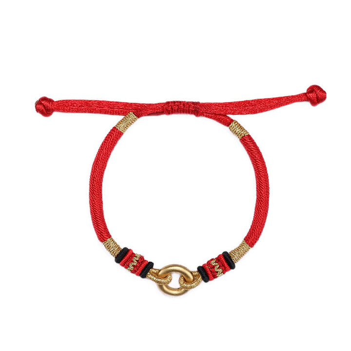 Pulsera de pareja de hilo rojo de la suerte FengShui con Buddha Stones