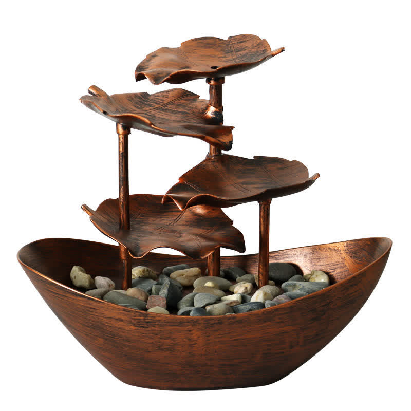 Fuente de cascada con forma de hoja de loto y Buddha Stones, adorno de mesa con luz LED, decoración para el hogar y la oficina. - image 13