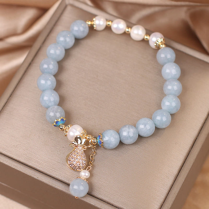 Pulsera con dijes para bolsa de dinero de la fortuna, Buddha Stones
