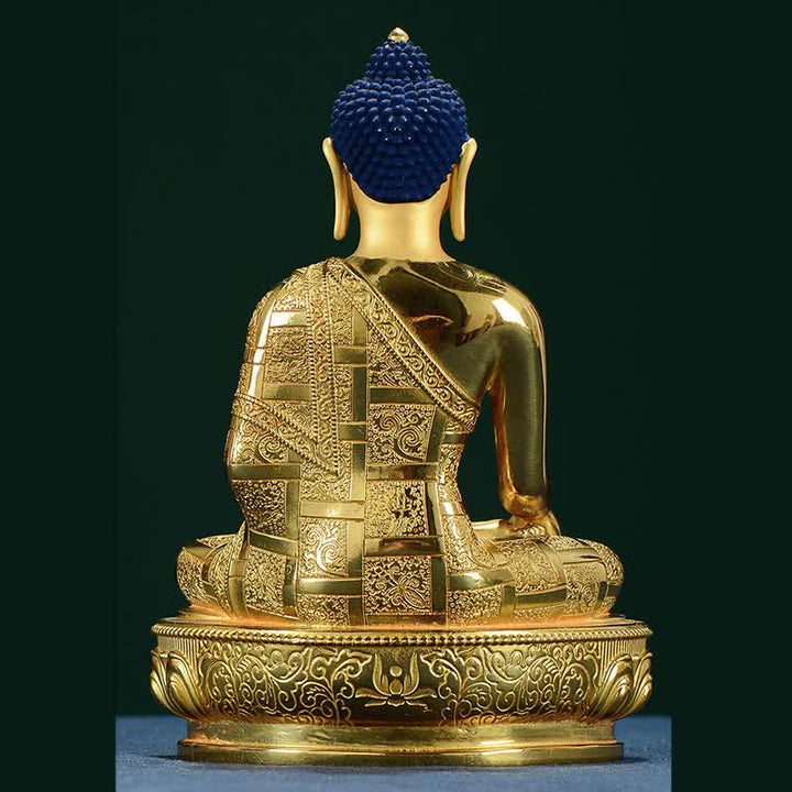 Figura de Buda Shakyamuni, estatua de cobre de iluminación, decoración para el hogar - image 11