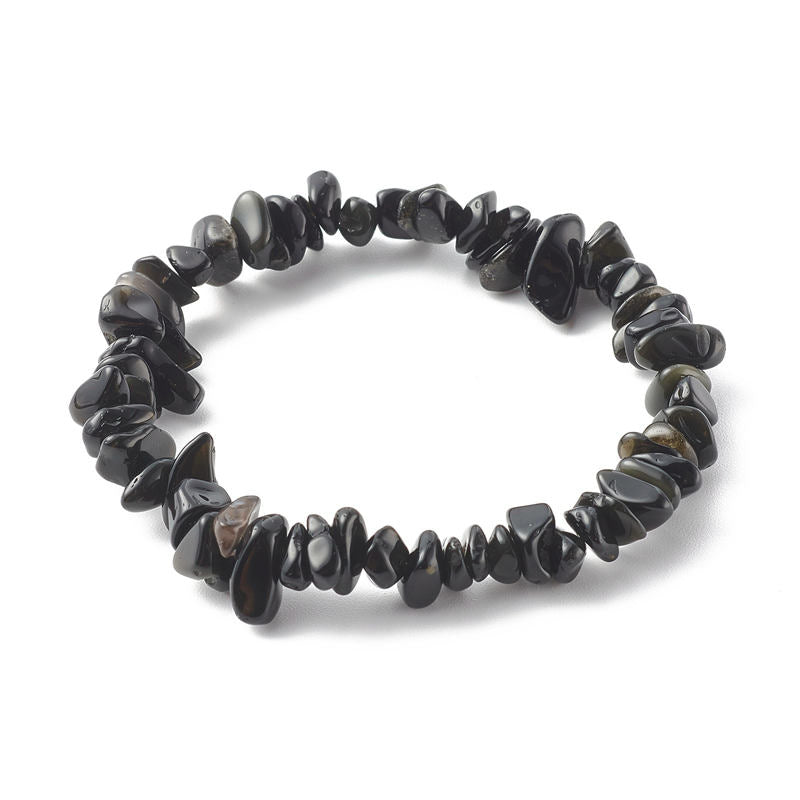 Pulsera positiva curativa con varias piedras de cristal, amatista y lazurita