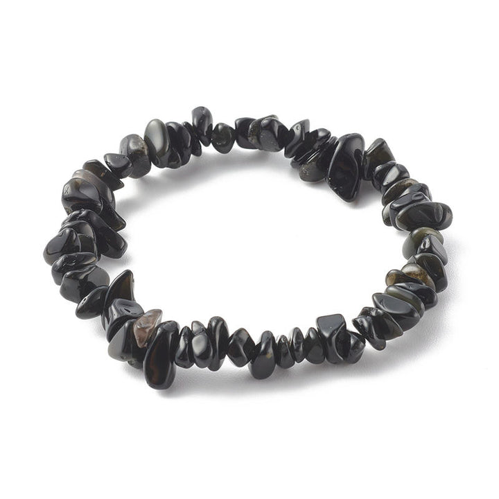 Pulsera positiva curativa con varias piedras de cristal, amatista y lazurita