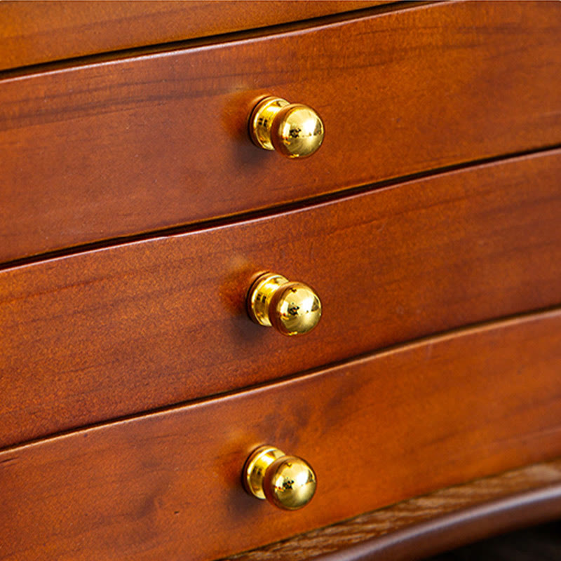 Caja de almacenamiento de joyería de madera de gran capacidad Vintage con Buddha Stones con espejo