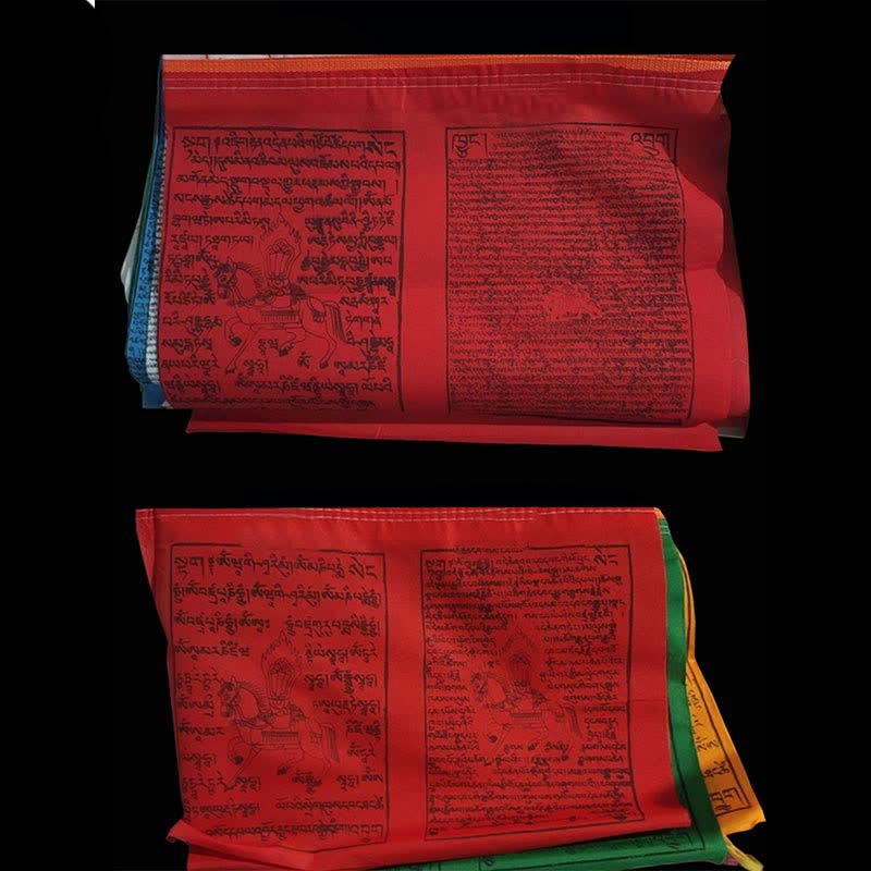 Bandera tibetana de oración al aire libre, 5 colores, escrituras de caballo de viento, auspiciosa