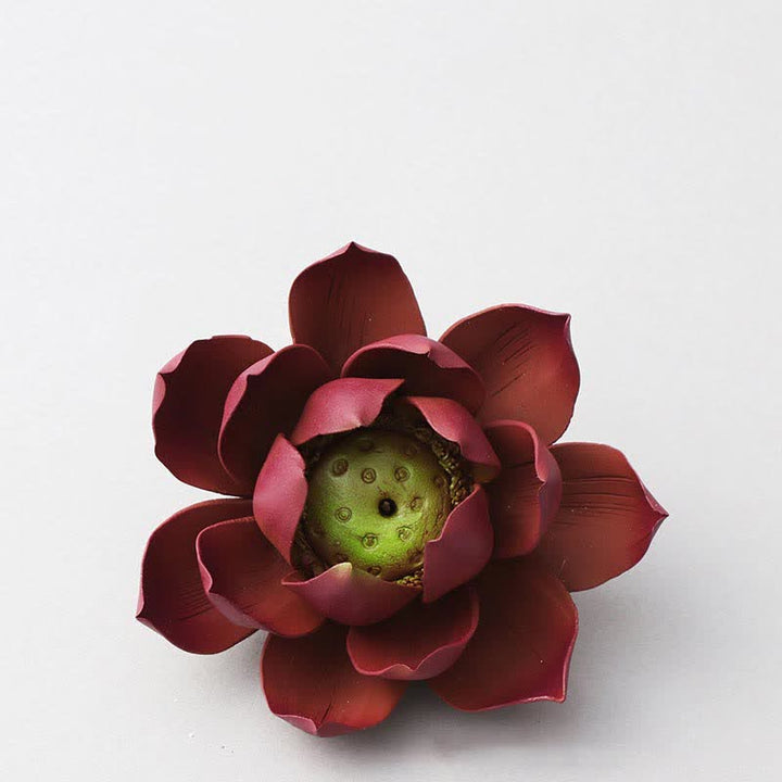 Quemador de incienso de paz positiva de loto tibetano, decoración