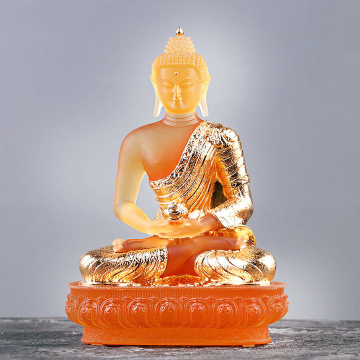 Buddha Stones, estatuilla hecha a mano de Buda, pieza de arte de Liuli, estatua de serenidad, decoración para el hogar