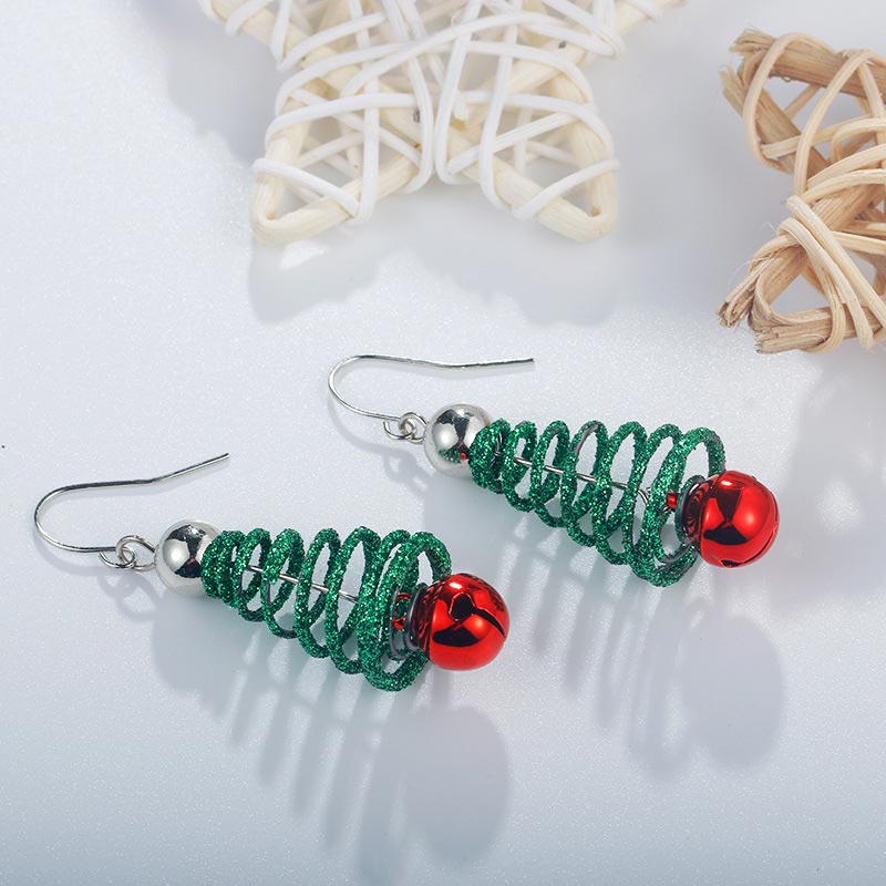 Pendientes colgantes con forma de árbol de Navidad