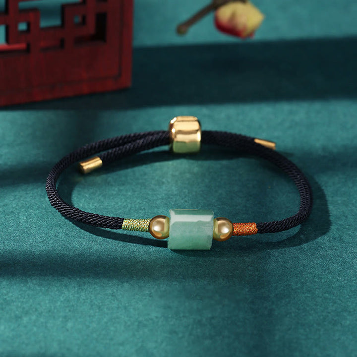 Pulsera de cuerda trenzada con protección de la suerte, malaquita, piedra roja, Aventurina verde hecha a mano, Buddha Stones del Tíbet