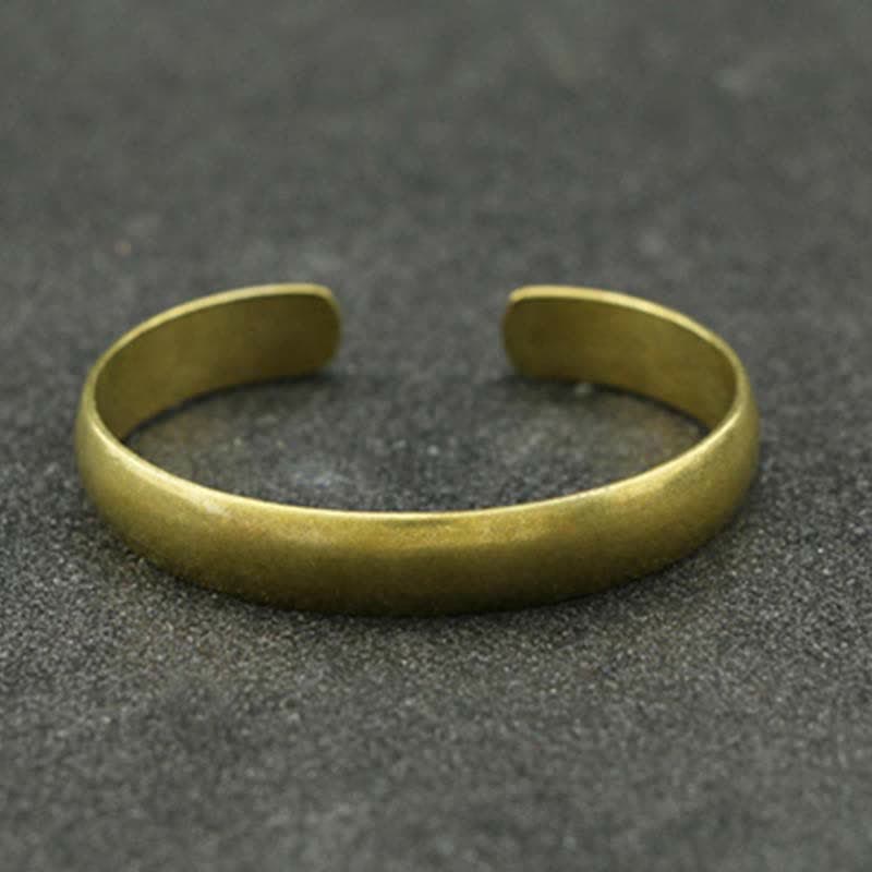 Buddha Stones 2 uds Om Mani Padme Hum dragón Fénix cobre cuero paz brazalete pulsera