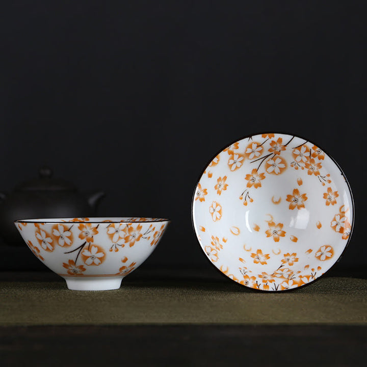 Taza de té de Buddha Stones, flores, carácter Fu, montañas, loto, flores de cerezo, taza de té de Kung Fu