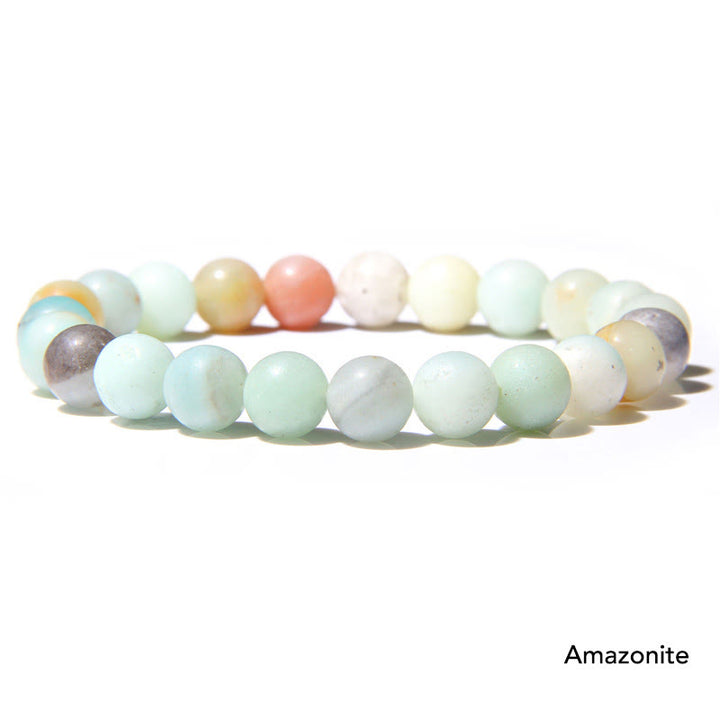 Pulsera con cuentas de equilibrio de cristal de piedra de ágata natural