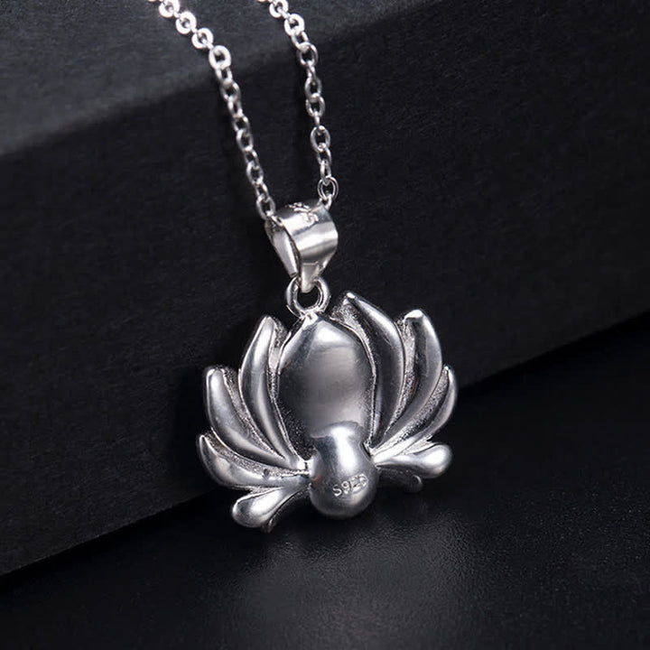 Colgante de collar de riqueza con perlas de flor de loto de plata de ley 925 con Buddha Stones - image 9