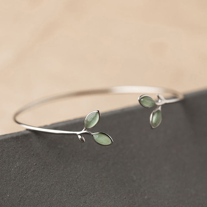 Brazalete con diseño de Buddha Stones, brazalete con soporte para ojo de gato