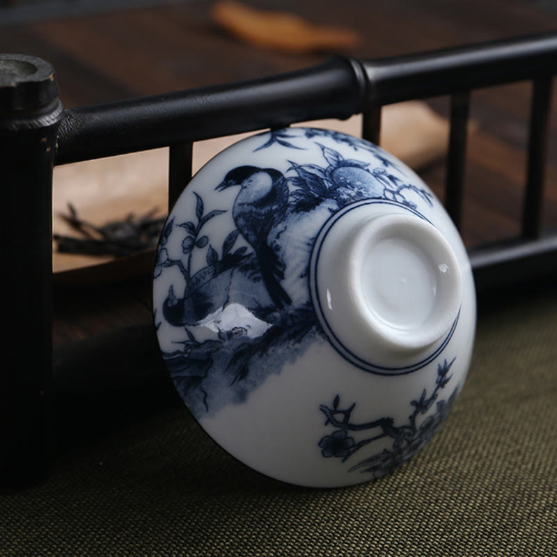 Taza de té de Buddha Stones, flores, carácter Fu, montañas, loto, flores de cerezo, taza de té de Kung Fu