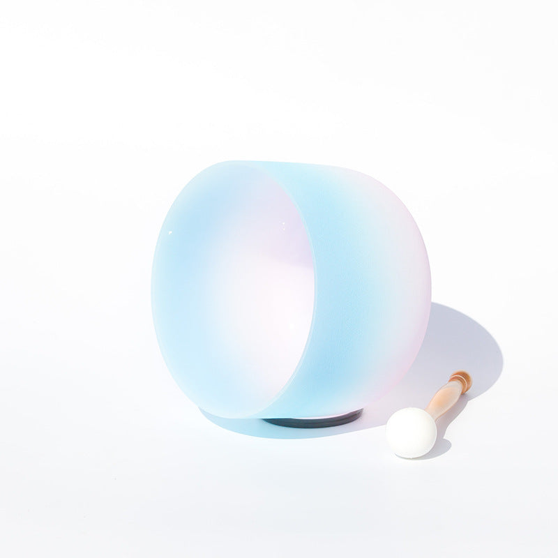 Cuenco de sonido de cristal tibetano hecho a mano para yoga y meditación, cuenco con bolsa