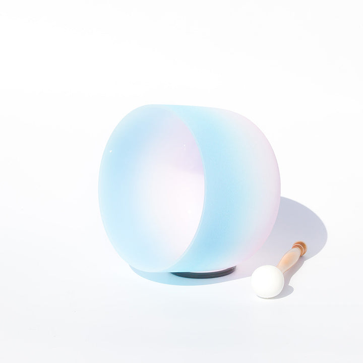Cuenco de sonido de cristal tibetano hecho a mano para yoga y meditación, cuenco con bolsa
