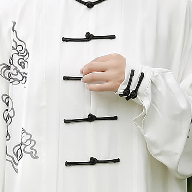 Conjunto de ropa para mujer con Buddha Stones, nubes auspiciosas, gradiente de meditación, oración, espiritualidad, zen, tai chi y qigong.