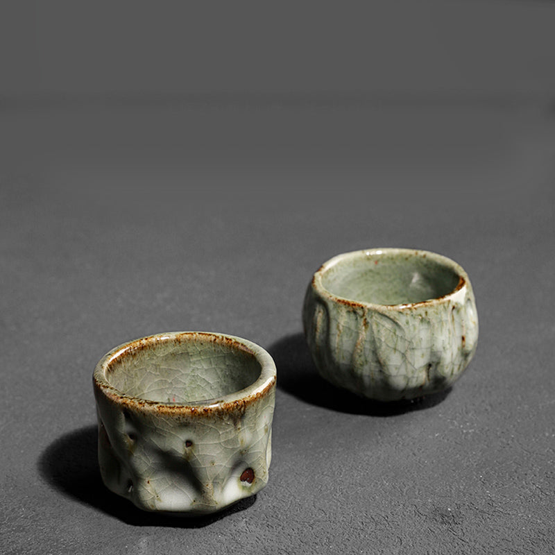 Buddha Stones hechas a mano, textura de hielo agrietada Simple, taza de té de cerámica china Jianzhan, taza de té de Kung Fu