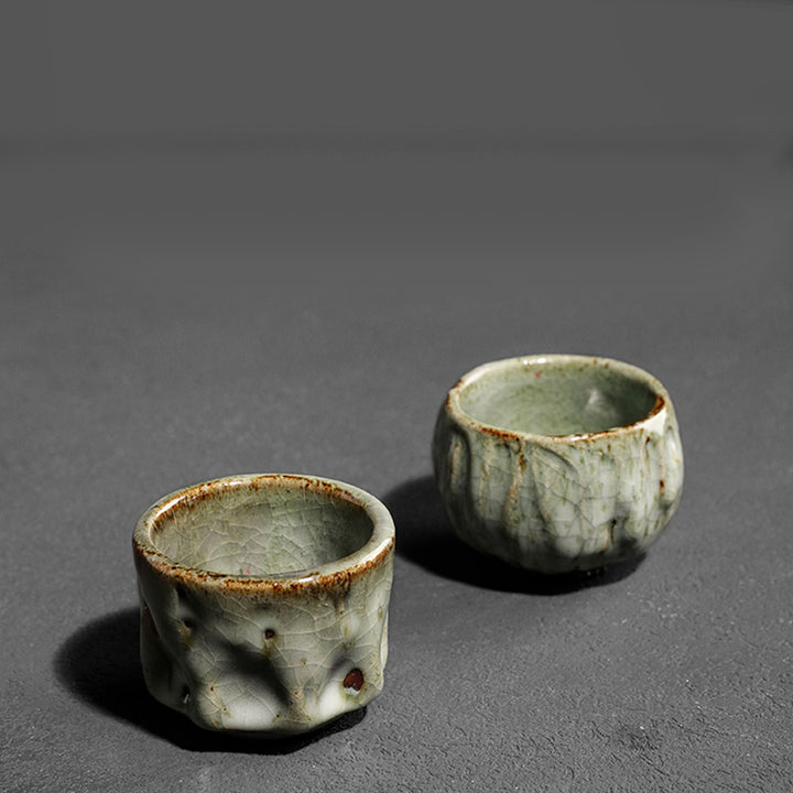 Buddha Stones hechas a mano, textura de hielo agrietada Simple, taza de té de cerámica china Jianzhan, taza de té de Kung Fu