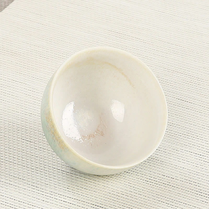 Tazas de té de cerámica verde creativas de Buddha Stones, tazas de té de Kung Fu