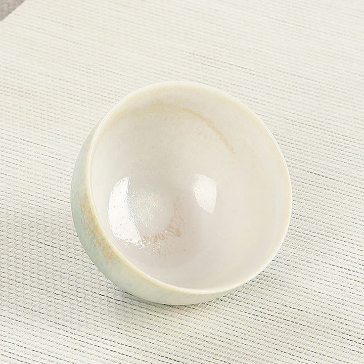 Tazas de té de cerámica verde creativas de Buddha Stones, tazas de té de Kung Fu