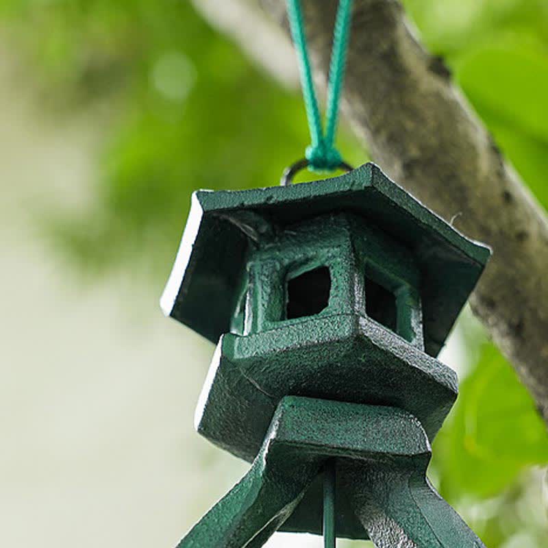 Campana colgante de pared auspiciosa, campana de la suerte, decoración del hogar hecha a mano