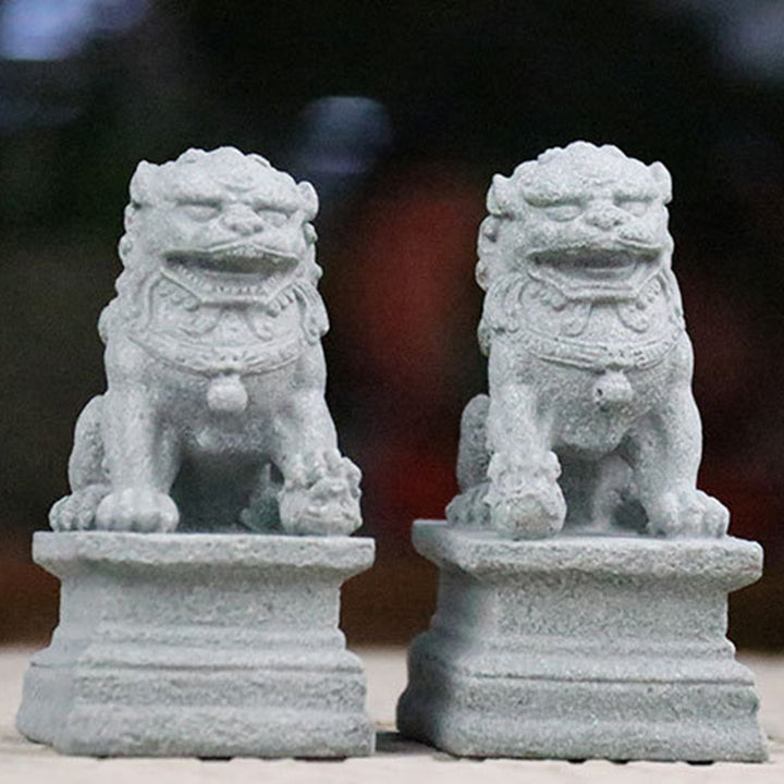 Buddha Stones León Fu Foo Perros Elefante Proteger del mal Bendición Decoración del hogar