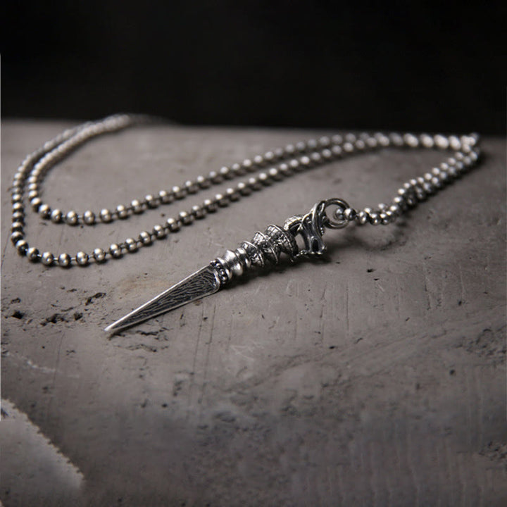 ❗❗❗Una venta flash: colgante de collar de protección Dorje Vajra con diseño del Año del Dragón de plata de ley 925 con Buddha Stones - image 2