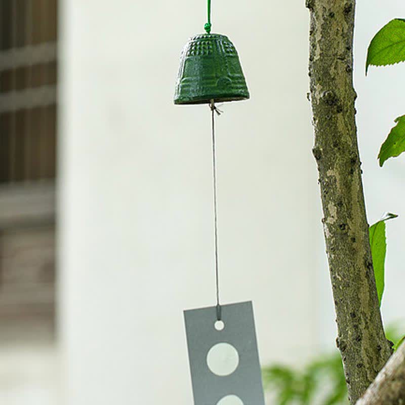 Campana colgante de pared auspiciosa, campana de la suerte, decoración del hogar hecha a mano