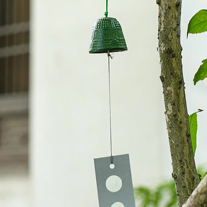 Campana colgante de pared auspiciosa, campana de la suerte, decoración del hogar hecha a mano