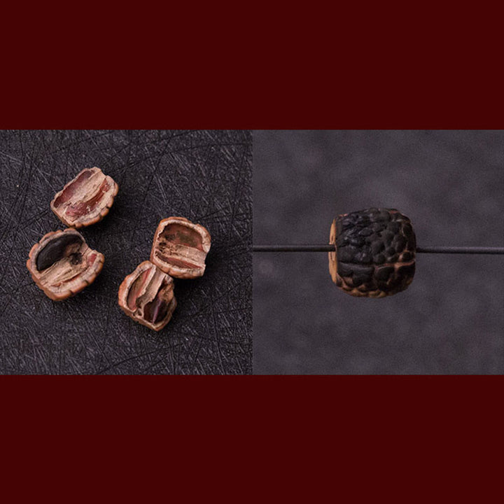 Tíbet 108 Mala cuentas Rudraksha Bodhi semilla zodiaco chino Buda Natal pulsera con dijes de riqueza