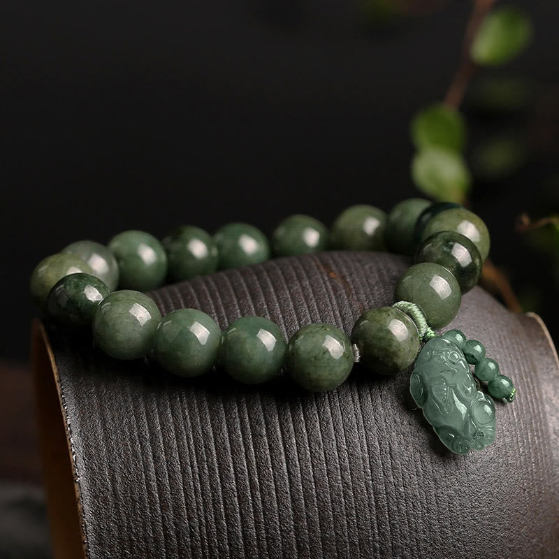 Pulsera de prosperidad tibetana de jade PiXiu