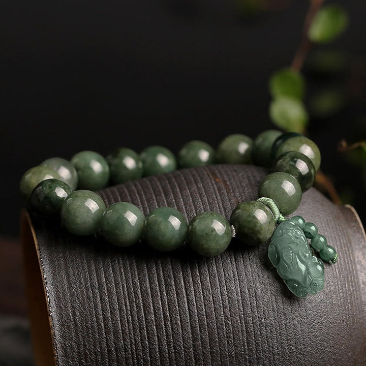 Pulsera de prosperidad tibetana de jade PiXiu