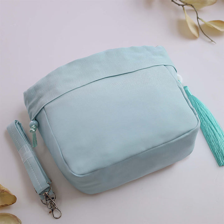 Buddha Stones Suzhou bordado Lotus Epiphyllum Magnolia algodón lino bolso bandolera bolso de hombro bolso