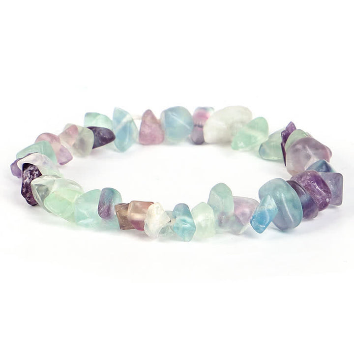 Pulsera positiva curativa con varias piedras de cristal, amatista y lazurita