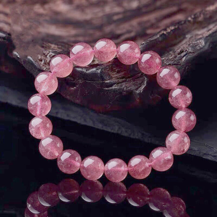 Pulsera que cuida el amor con cuarzo rosa natural de Buddha Stones