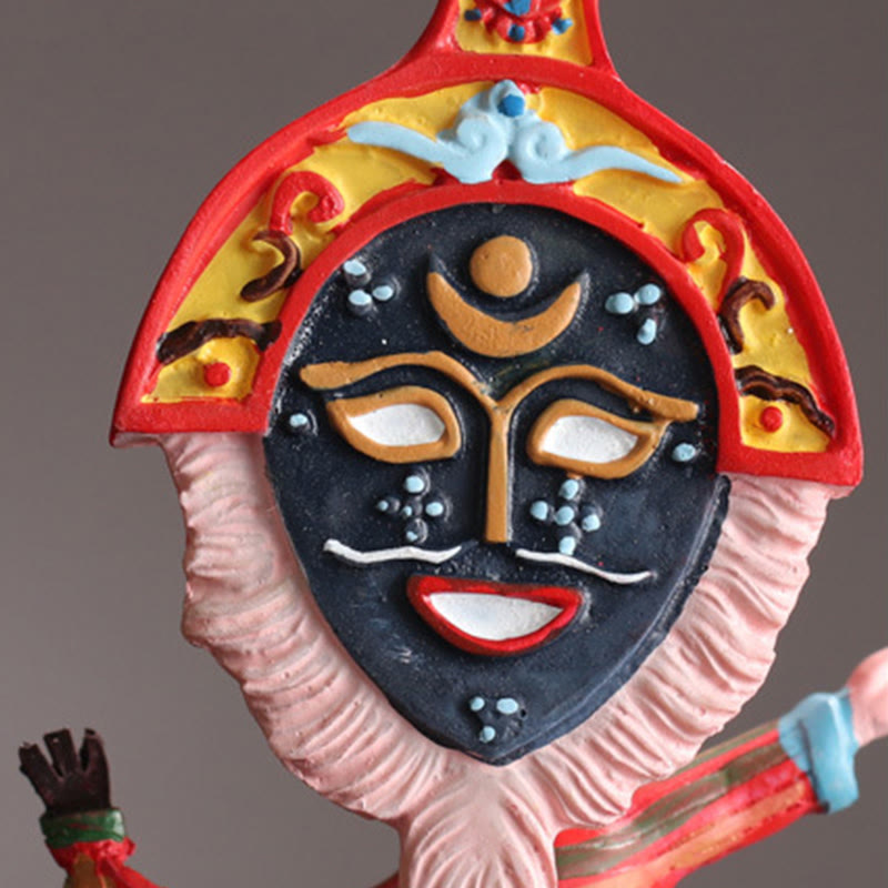 Máscara facial de ópera tibetana con Buddha Stones , adorno decorativo para el hogar, oficina y coche
