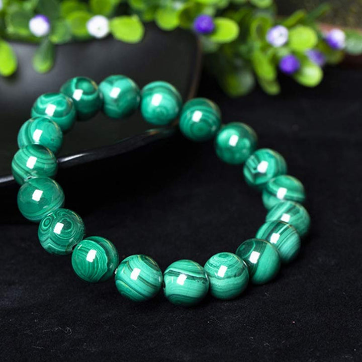 Pulsera Calma Protección Malaquita Natural Buddha Stones