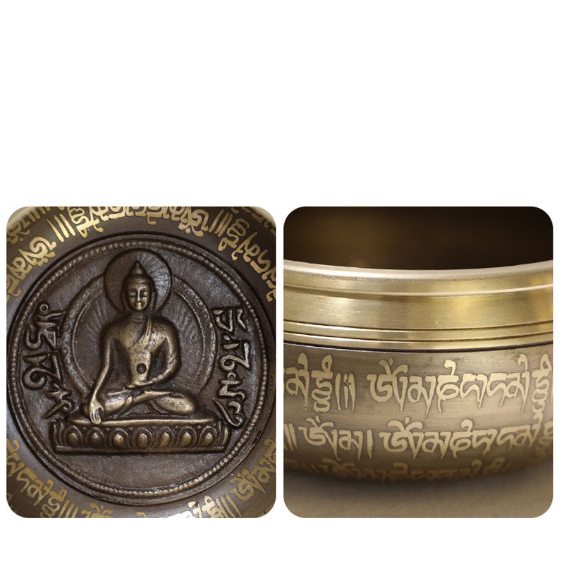 Cuenco de sonido tibetano hecho a mano para concentración y meditación, juego de cuencos para cantar, felicidad pacífica