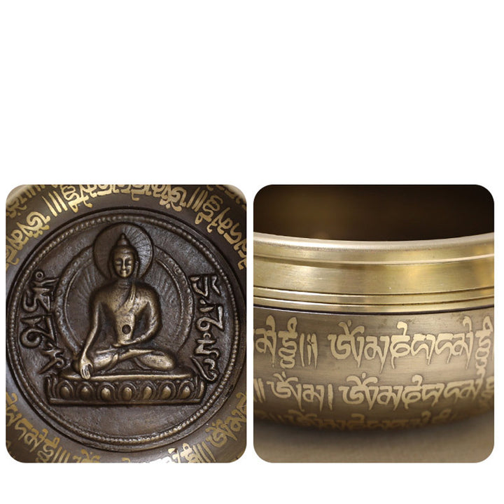 Cuenco de sonido tibetano hecho a mano para concentración y meditación, juego de cuencos para cantar, felicidad pacífica